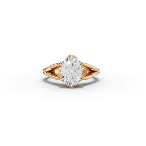1.50 CT Oval Solitaire Lab Grown Diamond Ring