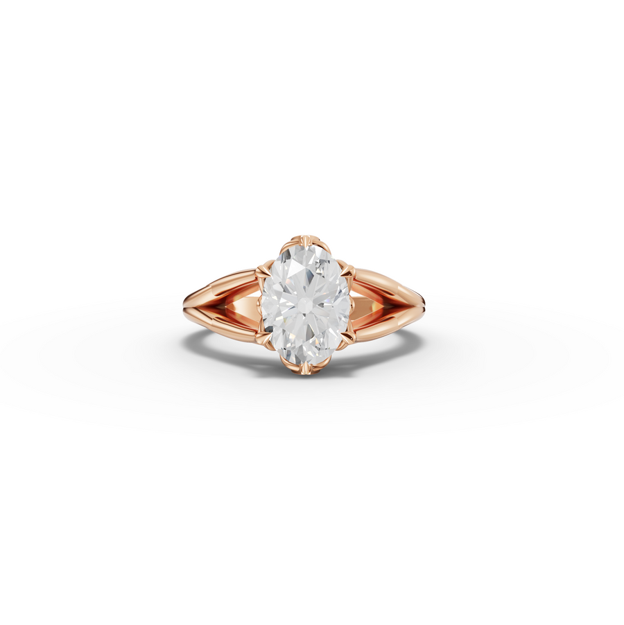 1.50 CT Oval Solitaire Lab Grown Diamond Ring