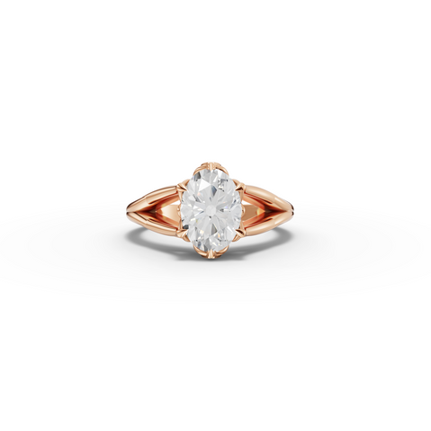 1.50 CT Oval Solitaire Lab Grown Diamond Ring