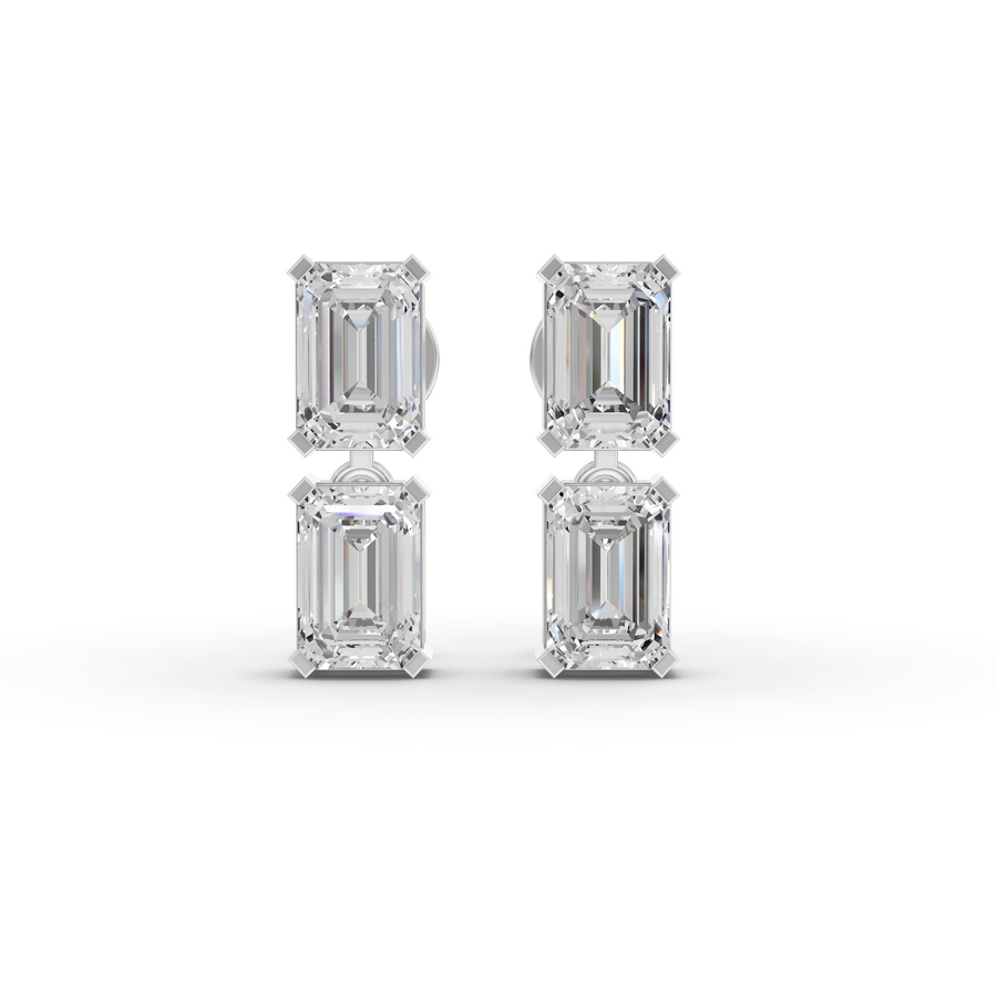4.70 Ct Emerald Lab Diamond Set