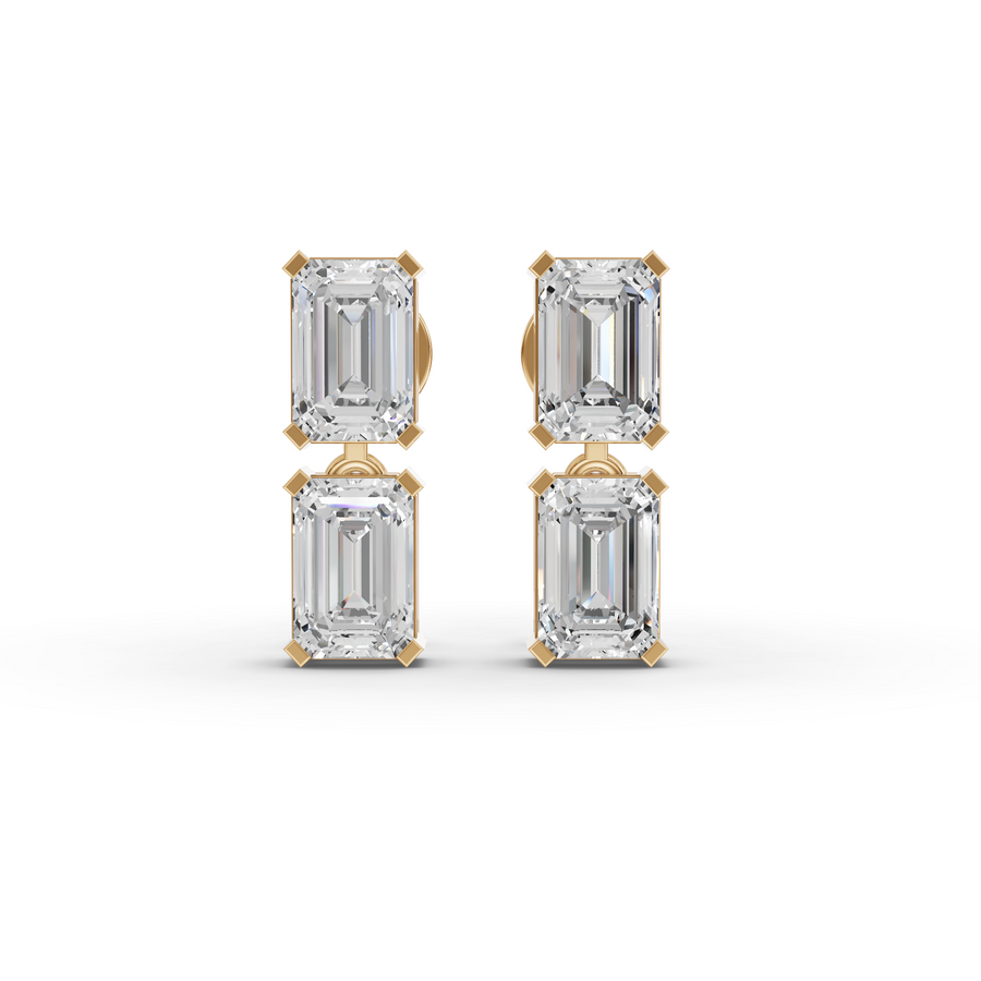 4.70 Ct Emerald Lab Diamond Set