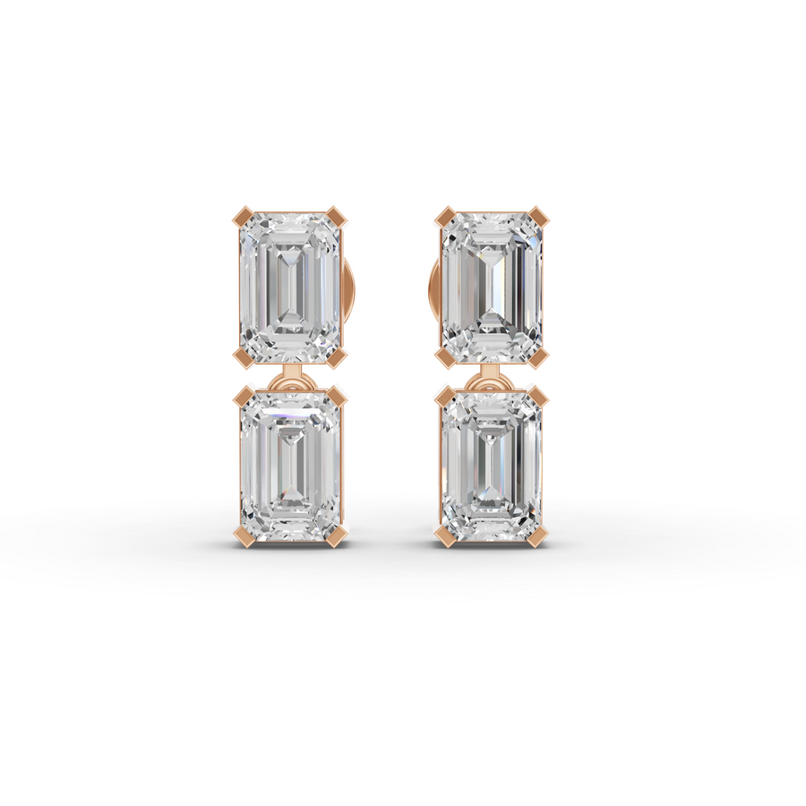 4.70 Ct Emerald Lab Diamond Set