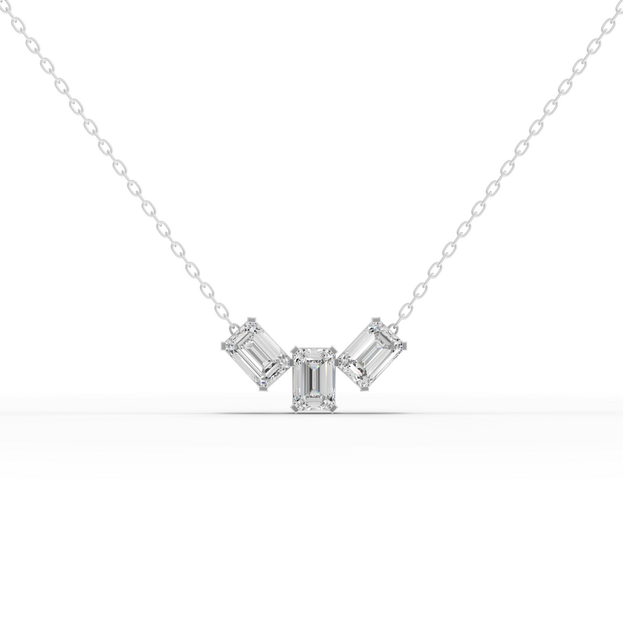 4.70 Ct Emerald Lab Diamond Set