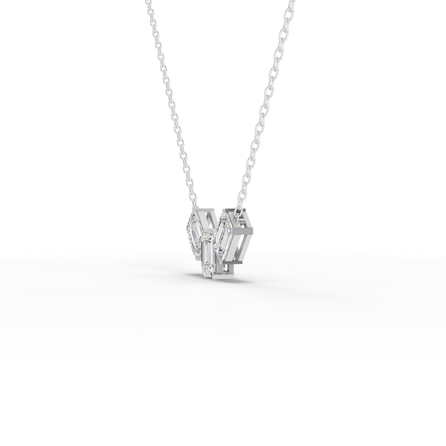 1.67 Ct Emerald Three Stone Pendant