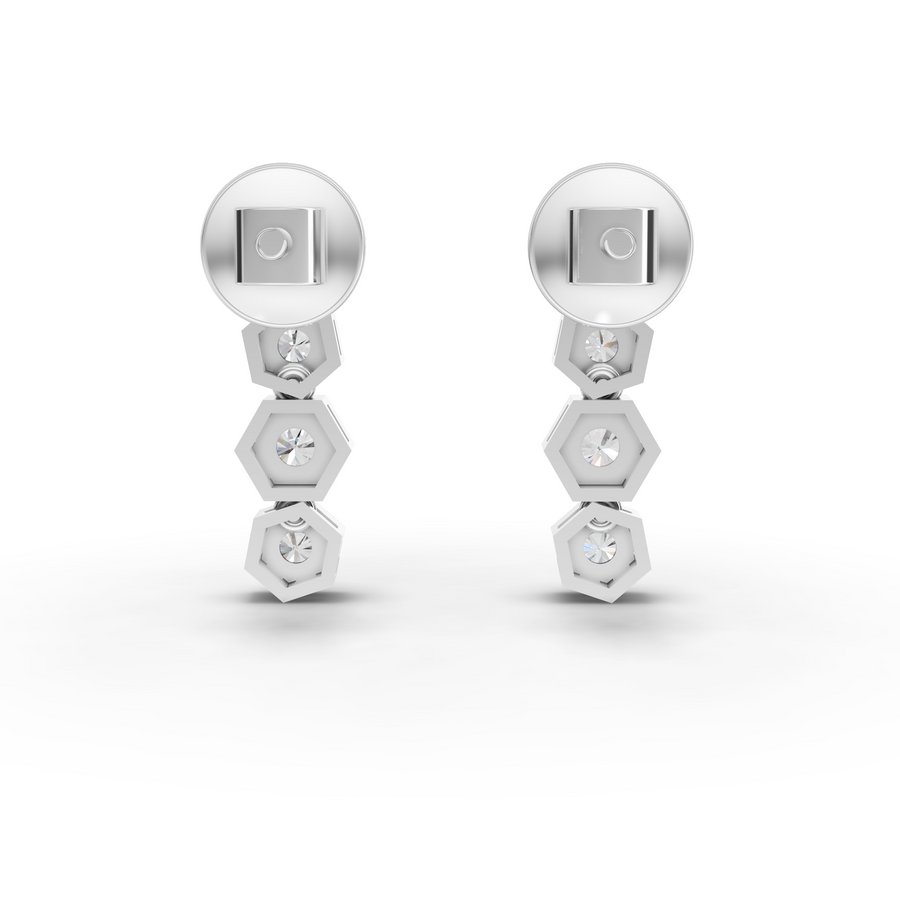 1.05 Ct Hexagon Round Lab Diamond Drops