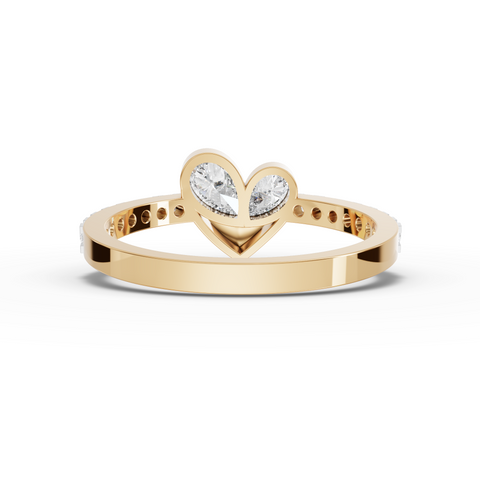 1.67 Ct Double Heart Lab Diamond Jewelry Set with Ring, Earrings & Necklace