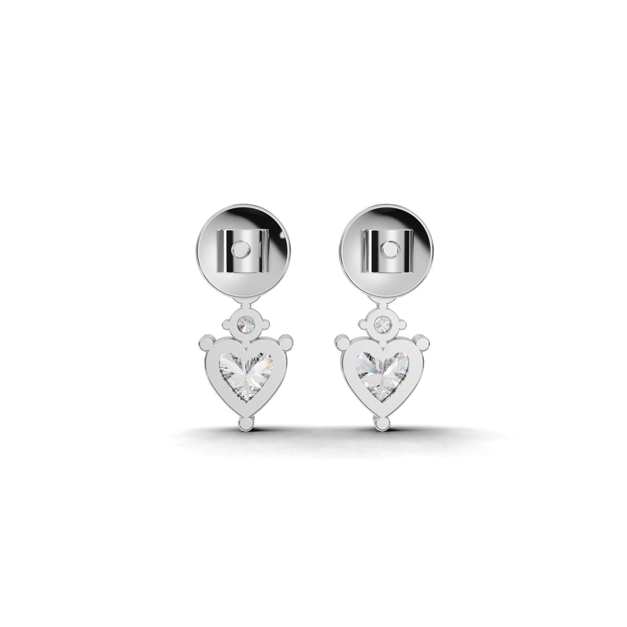 3.08 Ct Heart Solitaire Lab Diamond Set