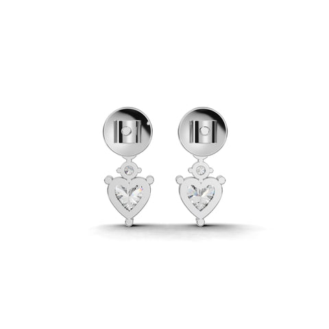 3.08 Ct Heart-Cut Graduated Lab Diamond Bridal Jewelry Set