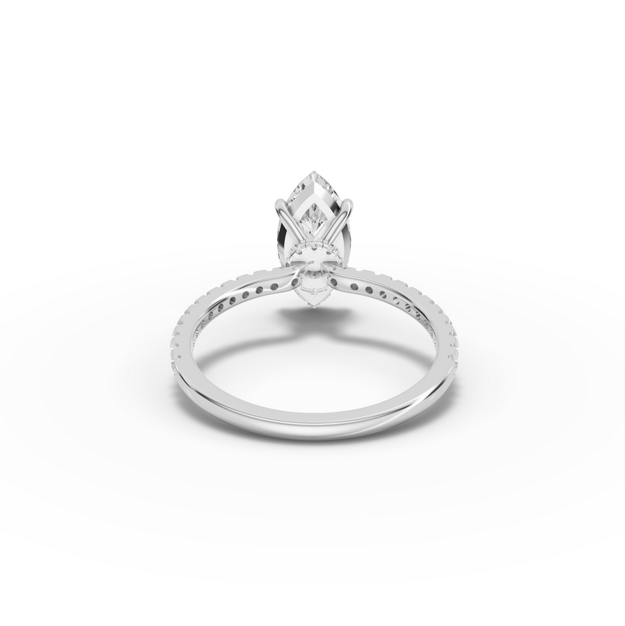 1.73 Ct Marquise Hidden Halo Pavé Ring