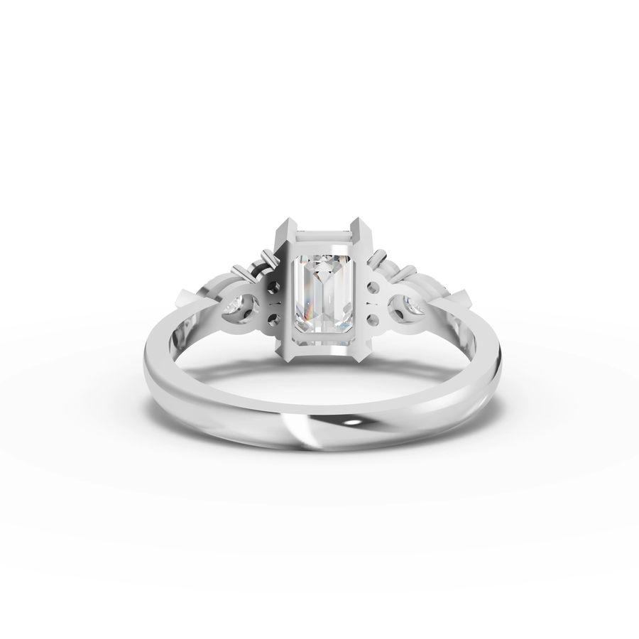 1.60 Ct Emerald Lab Diamond Cluster Ring