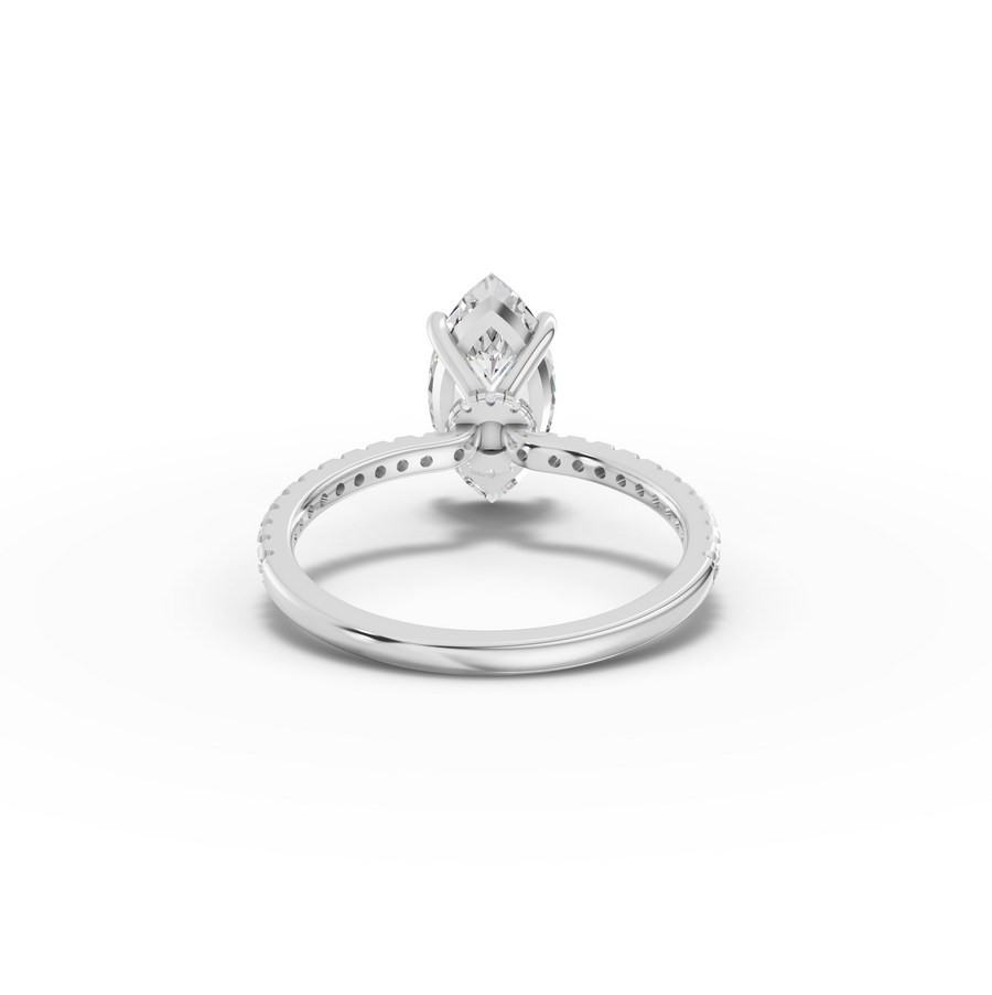 2.23 Ct Marquise Hidden Halo Pavé Ring
