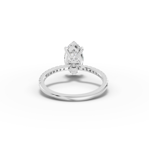 2.23 Ct Marquise Hidden Halo Pavé Ring