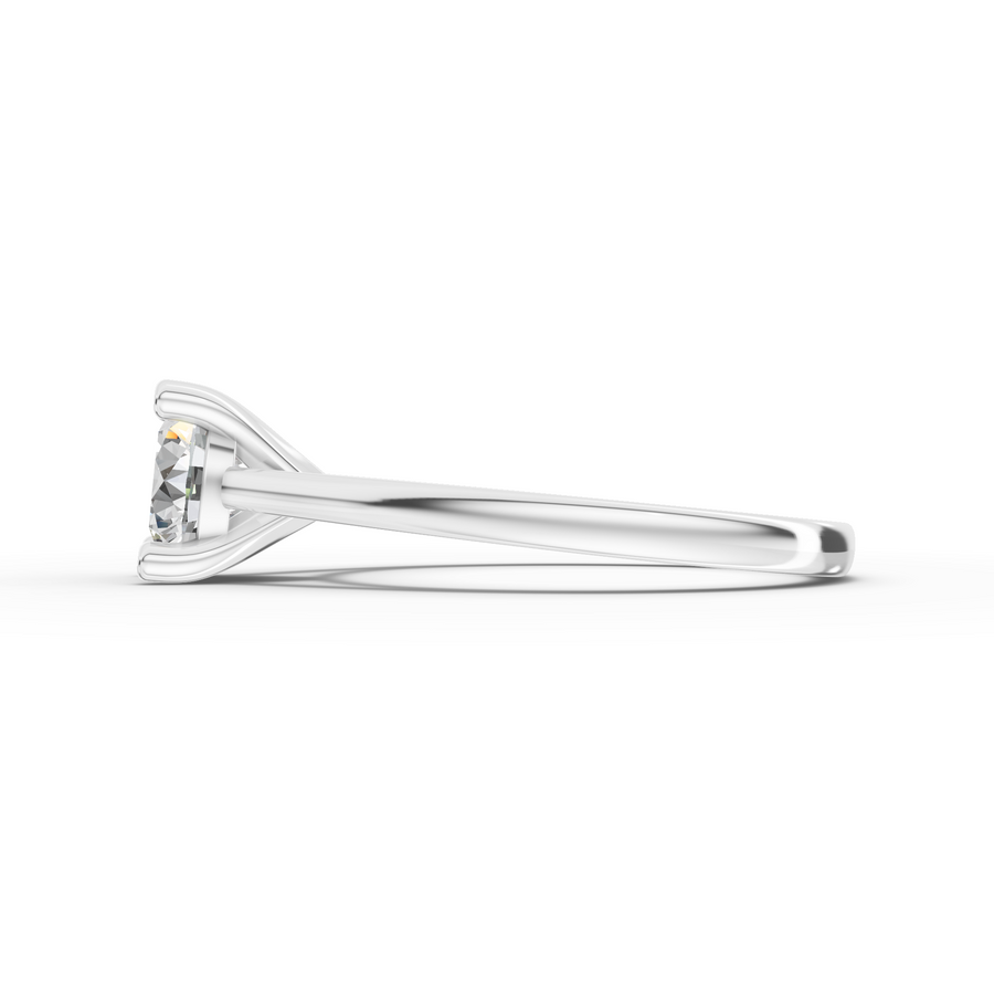 1 Ct Round Lab Diamond Solitaire Ring 1.00 Ct Center