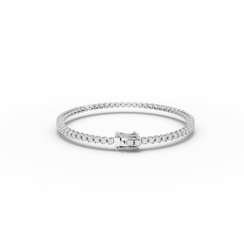 1.88 CT Round Lab Diamond Prong Set Tennis Bracelet