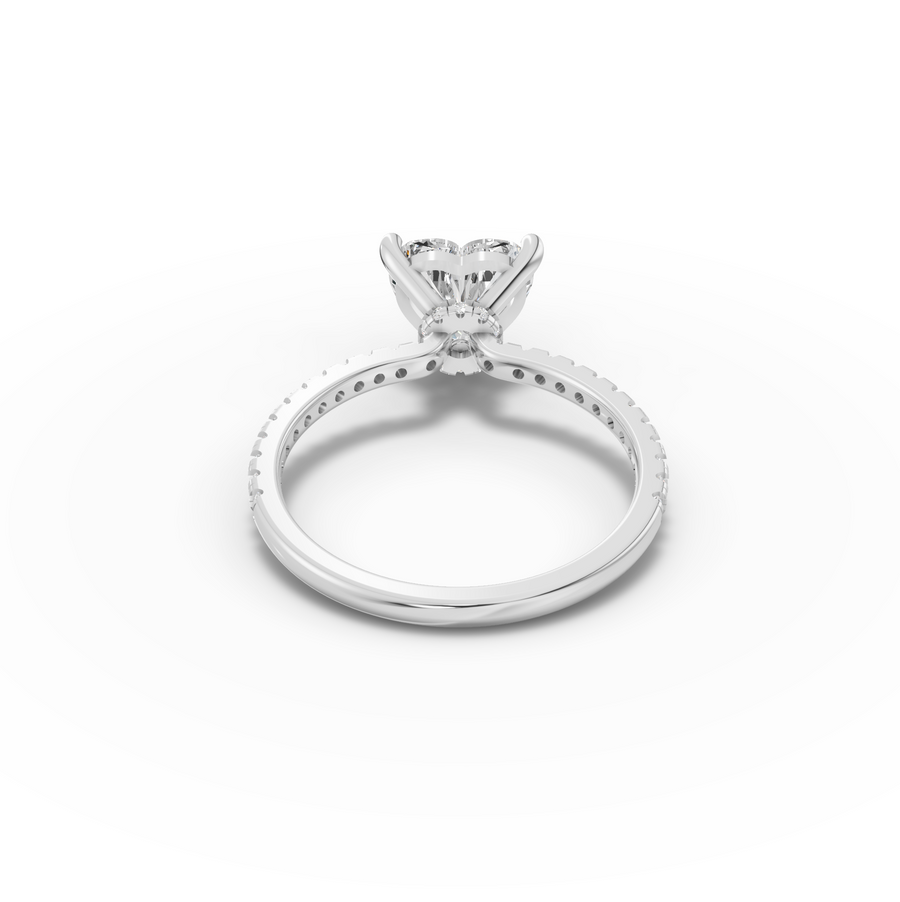 1.73 Ct Heart Hidden Halo Pavé Ring