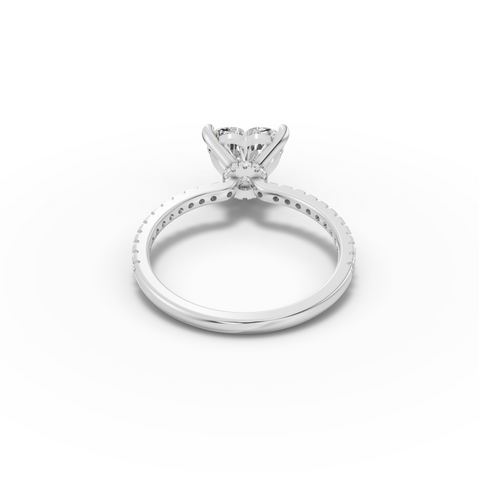 1.73 Ct Heart Hidden Halo Pavé Ring