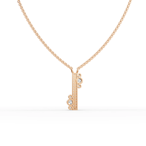 Lab-Grown Diamond Asymmetrical Bar Pendant Necklace