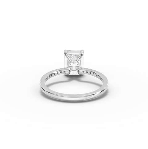2.23 CT Emerald Hidden Halo Pavé Ring