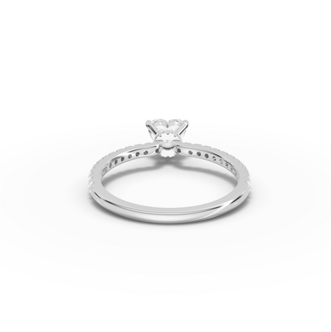 0.73 CT Heart Hidden Halo Pavé Ring