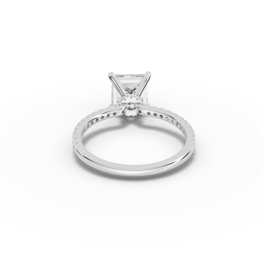 2.23 CT Princess Hidden Halo Pavé Ring
