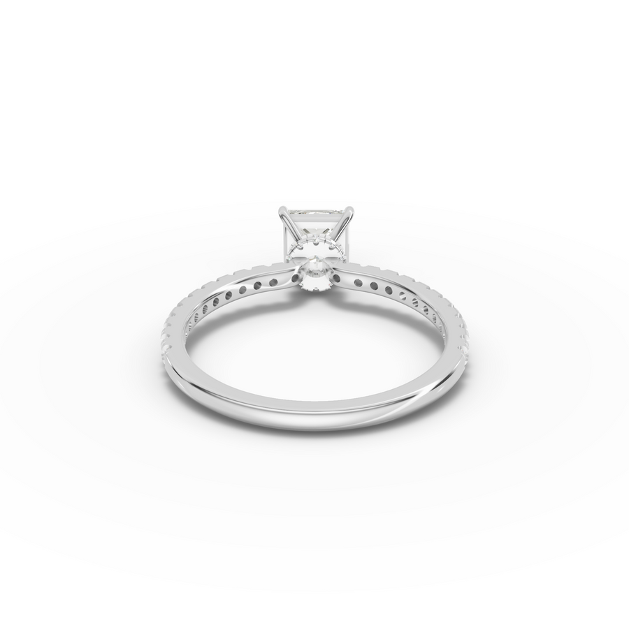 0.98 CT Princess Hidden Halo Pavé Ring