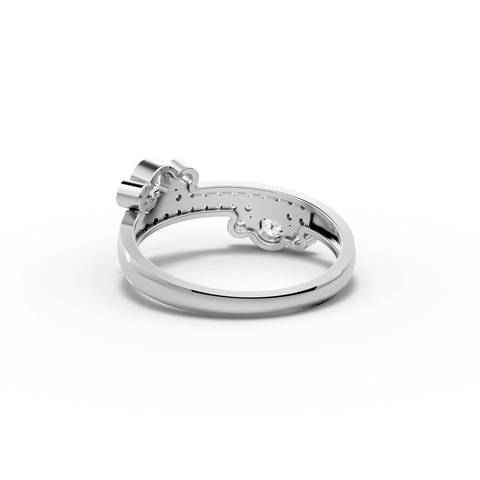 Lab-Grown Diamond Multi-Row Pavé Band Ring with Bezel Accents