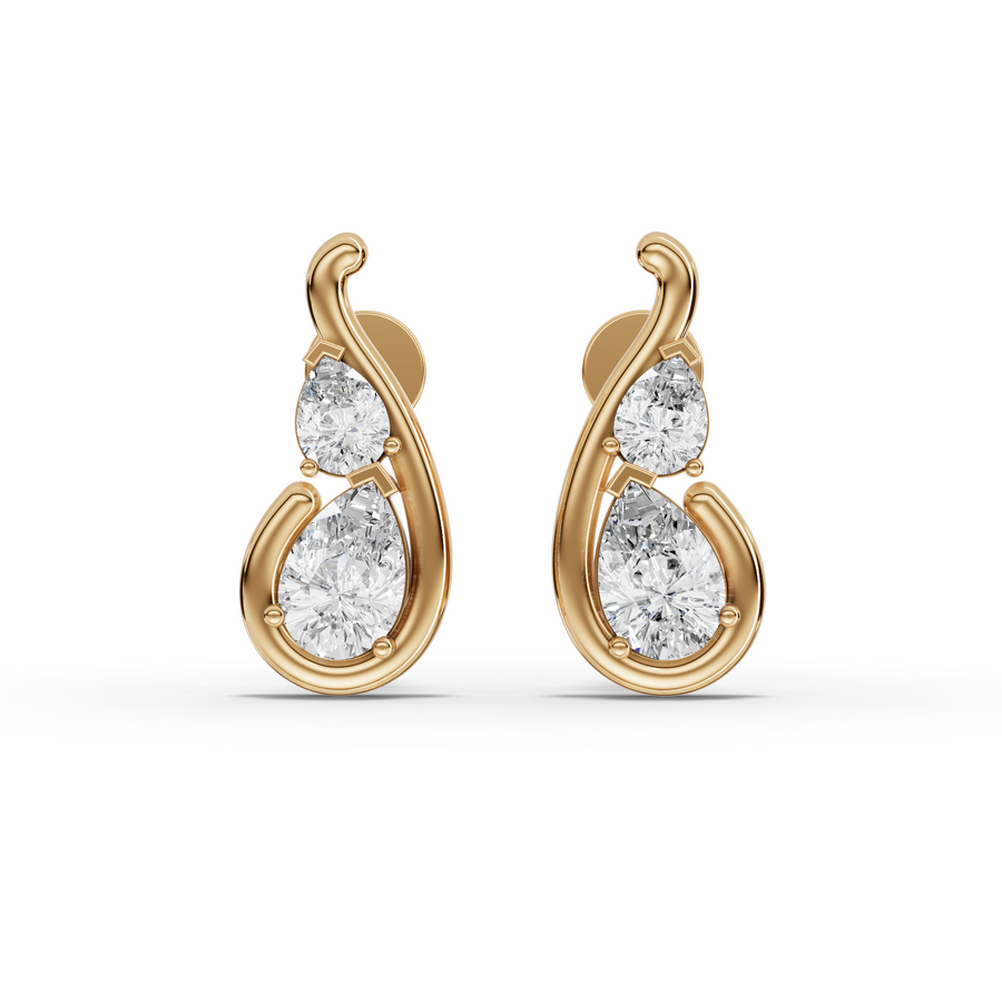 1.89 Ct Pear Lab Diamond Jewelry Set