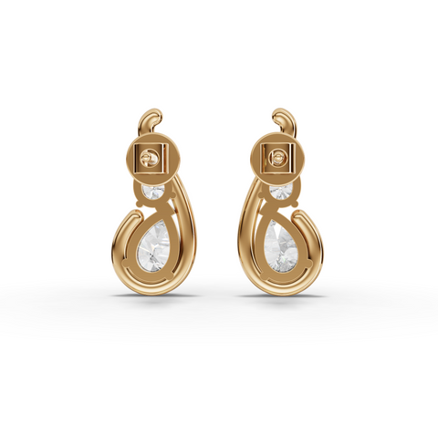 1.89 Ct Pear Swirl Lab Grown Diamond Jewelry Set