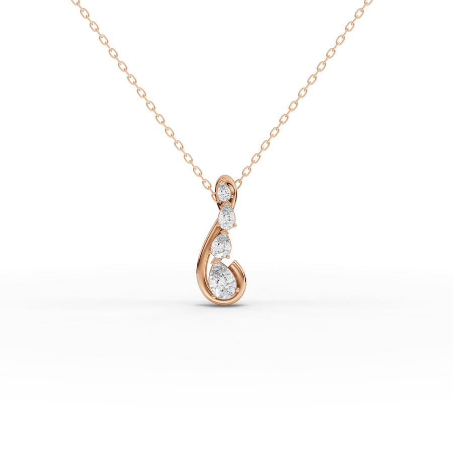 0.63 Ct Pear Statement Diamond Pendant