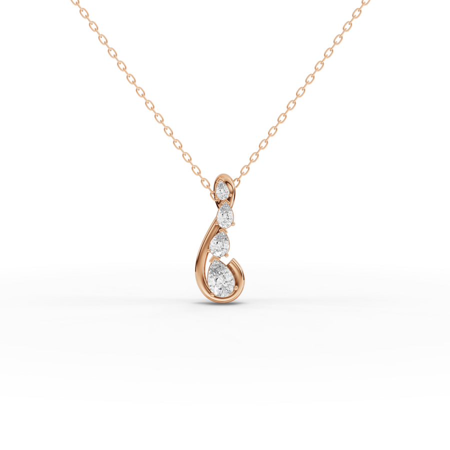 0.63 Ct Pear Statement Diamond Pendant