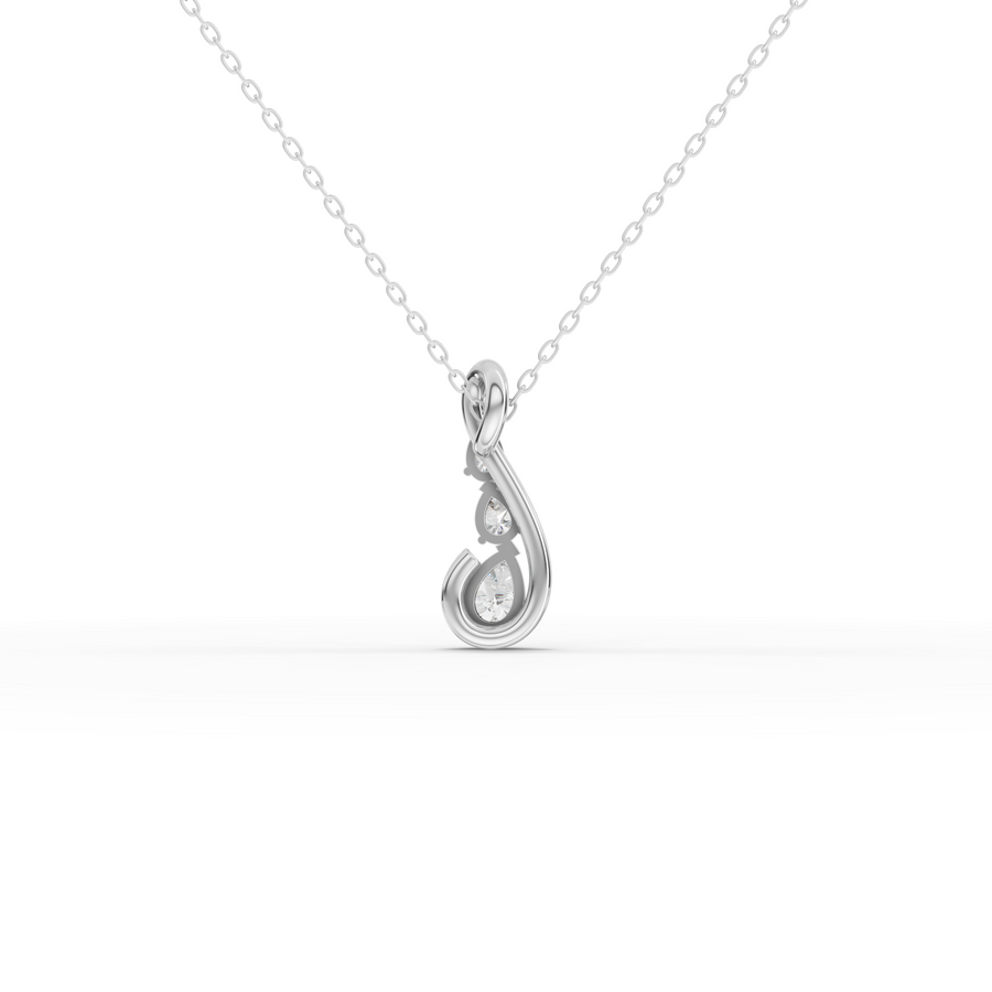 0.63 Ct Pear Statement Diamond Pendant