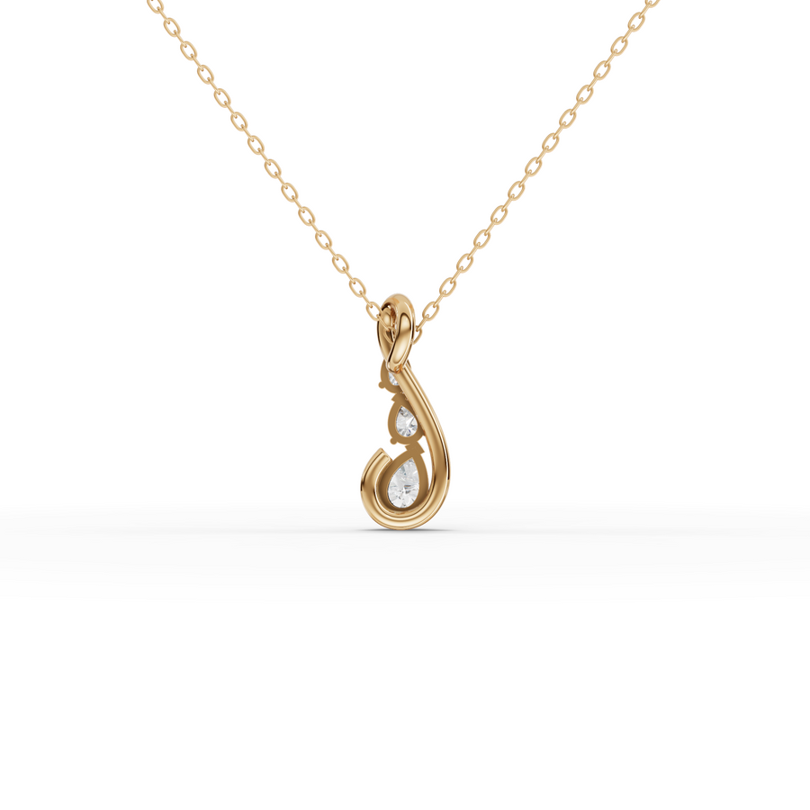 0.63 Ct Pear Statement Diamond Pendant