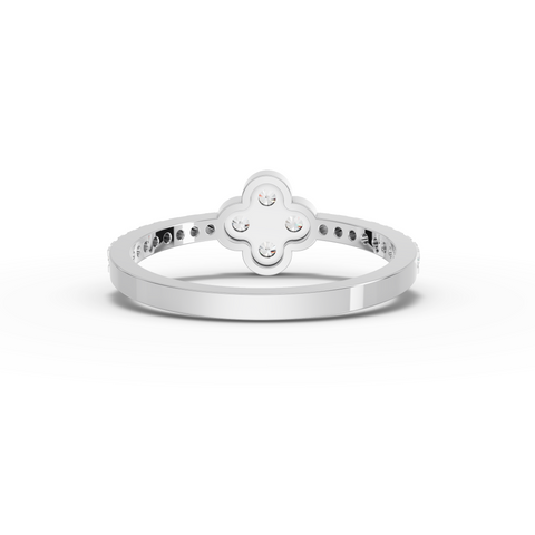 0.36 Ct Lab-Grown Round Diamond Floral Cluster Ring