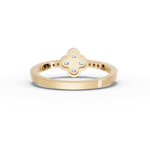 0.36 Ct Lab-Grown Round Diamond Floral Cluster Ring