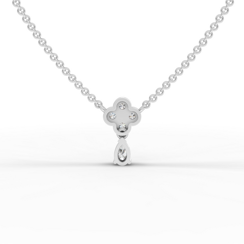 1.56 Ct Floral Cluster Round Lab Grown Diamond Jewelry Set