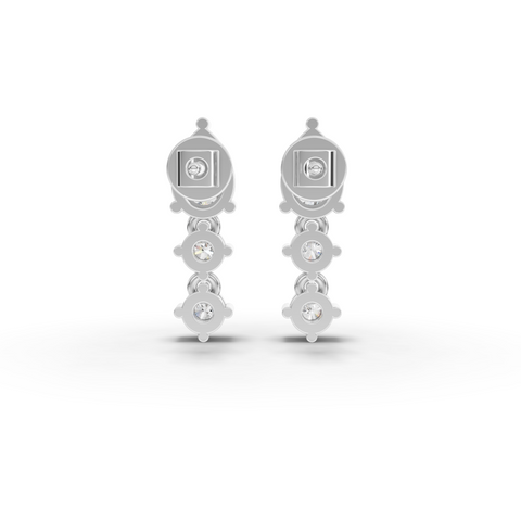 4.52 Ct Floral Drop Lab Grown Diamond Jewelry Set