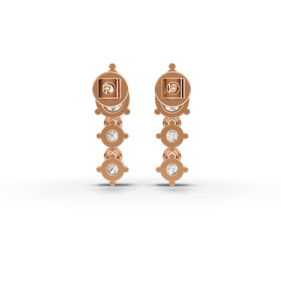 1.02 Ct Pear Drop Diamond Earrings