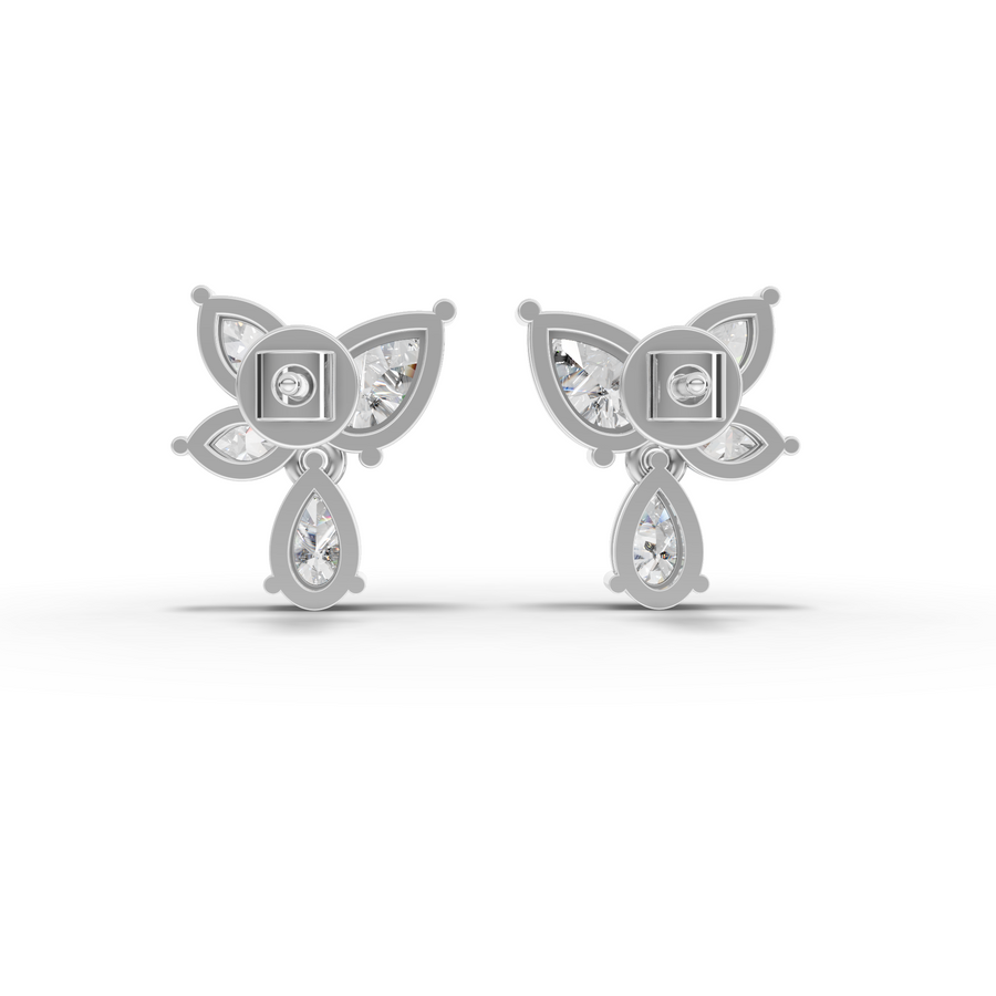 3.33 Ct Pear & Marquise Floral Diamond Set