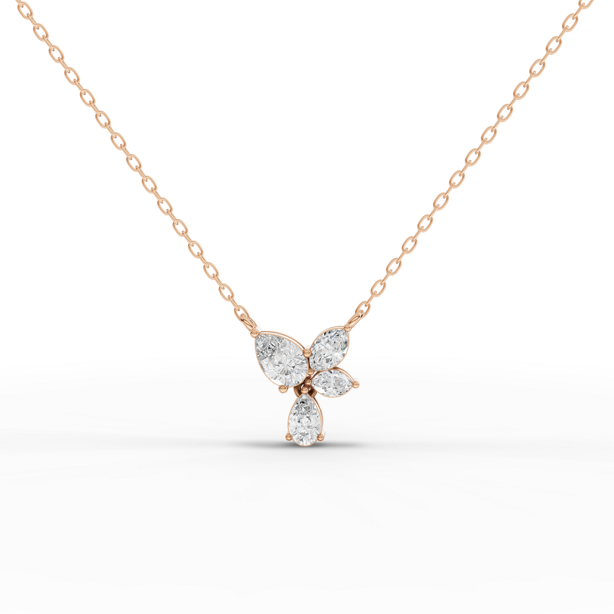 Petal Drift Lab Grown Diamond Drop Pendant