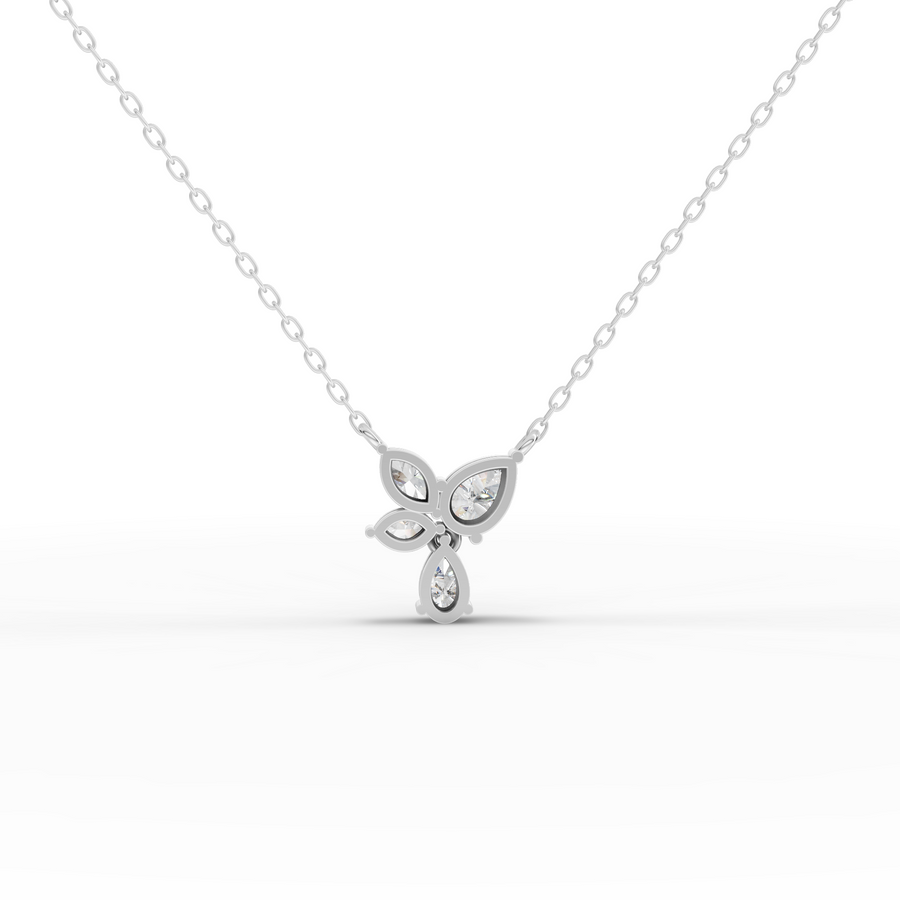 3.33 Ct Pear & Marquise Floral Diamond Set