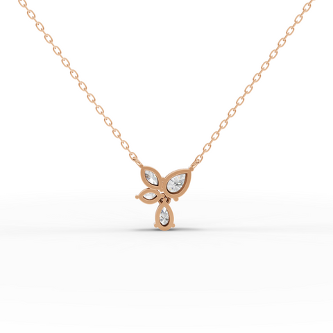 3.33 Ct Butterfly Floral Lab Grown Diamond Jewelry Set