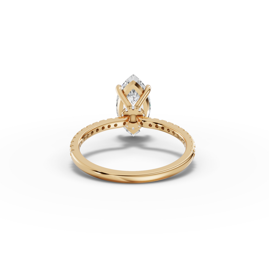 2.23 Ct Marquise Hidden Halo Pavé Ring