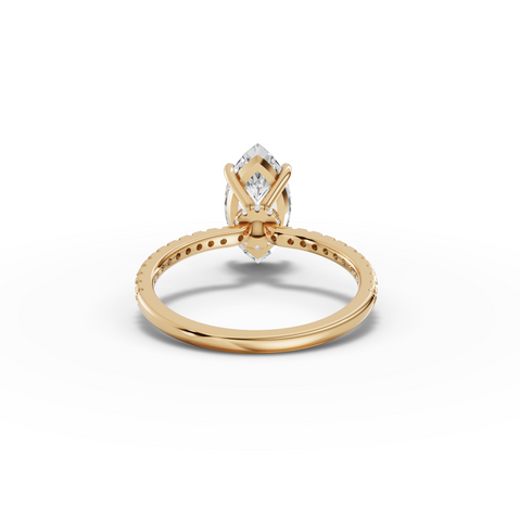 2.23 Ct Marquise Hidden Halo Pavé Ring