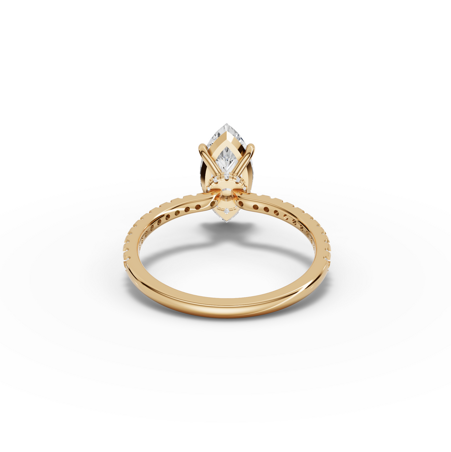 1.73 Ct Marquise Hidden Halo Pavé Ring