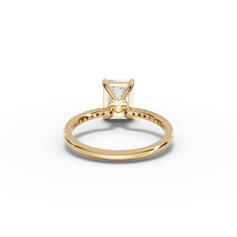 2.23 CT Emerald Hidden Halo Pavé Ring
