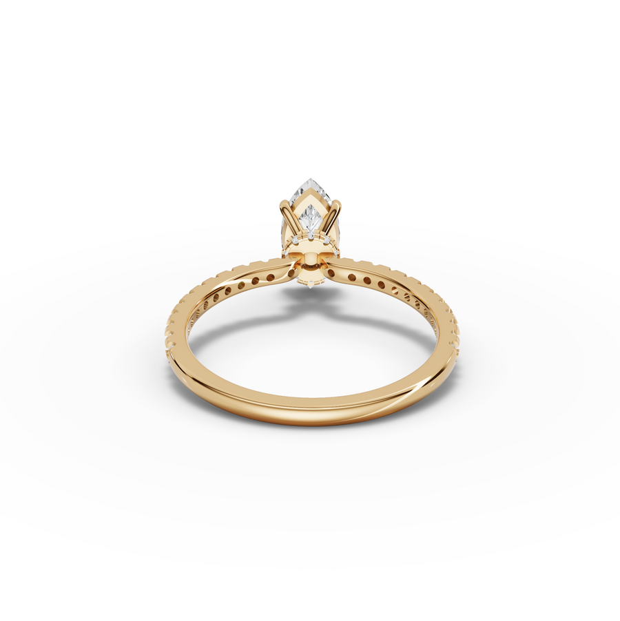 0.98 Ct Marquise Hidden Halo Pavé Ring