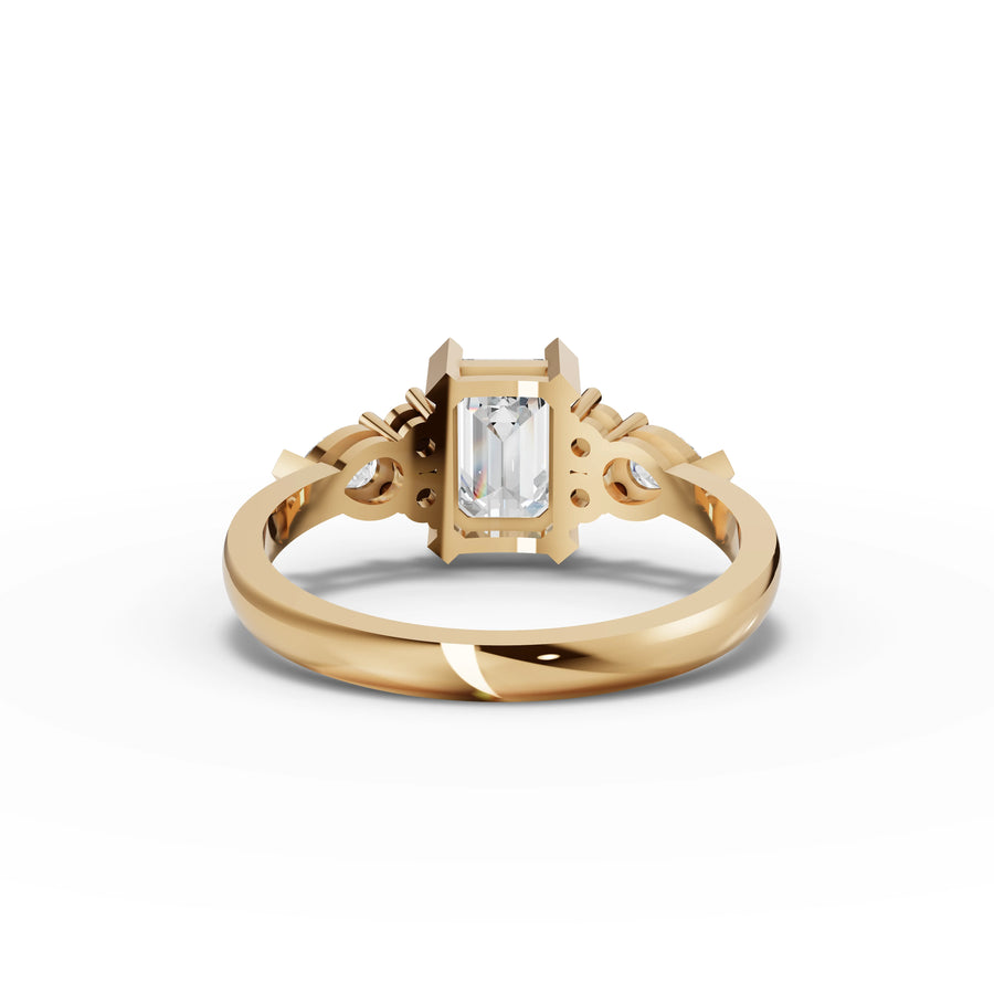 5.56 Ct Pear & Emerald Lab Diamond Set
