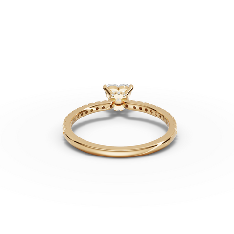 0.73 CT Heart Hidden Halo Pavé Ring