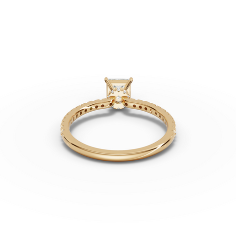 0.98 CT Princess Hidden Halo Pavé Ring