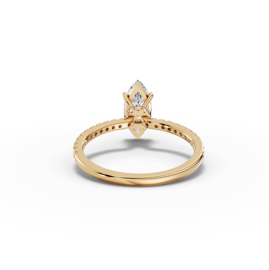 1.23 CT Marquise Hidden Halo Pavé Ring